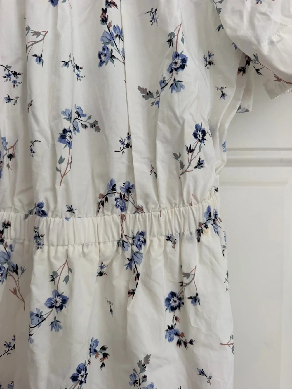 Rebecca Taylor White Dress with Blue Floral Print - Picture 2 of 7
